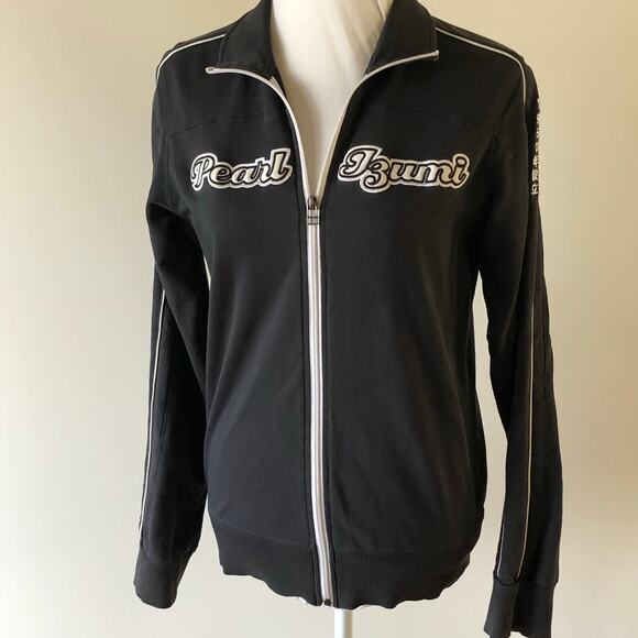 Pearl Izumi Jacket Size Small Full Zip 1950 100% Cotton Black - Picture 1 of 7